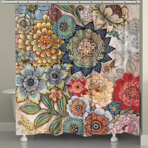 Laural Home BOHO Bouquet Shower Curtain